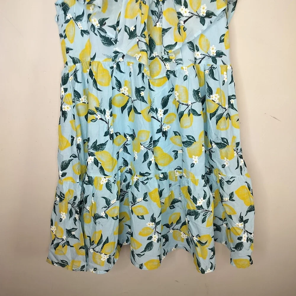 French Connection‎ Girls Dress Lemon Floral Cotton Ruffled